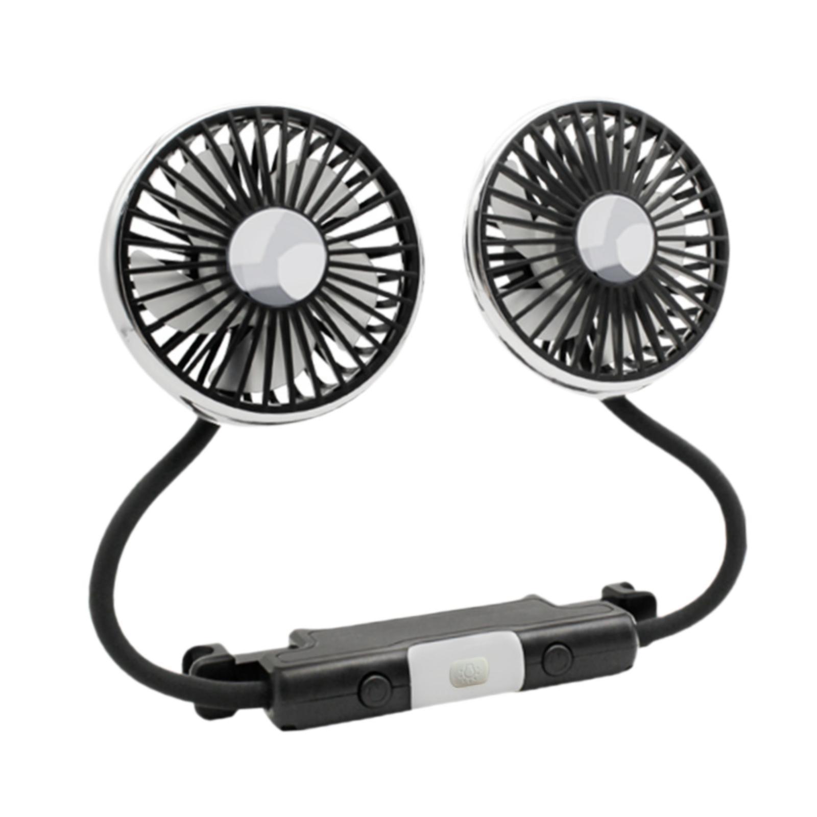 Bothyi - Ventilador De Refrigeración Para Asiento Trasero De Coche, Silencioso, De Doble Cabezal, Para Sedán
