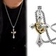 thumbnail image 3 of Collar SAMIQU 60 cm con colgante de cruz de acero inoxidable, 3 of 6