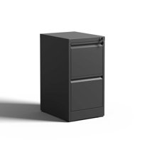 M&Ms - 2 Drawer Metal Vertical File Cabinet With Lock Office Home Steel Vertical File Cabinet For A4 Legal/Letter Size