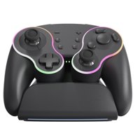 Controlador Inalámbrico Aaronmei Rgb 6 Ejes Vibración Doble Motor Turbo Programable Negro