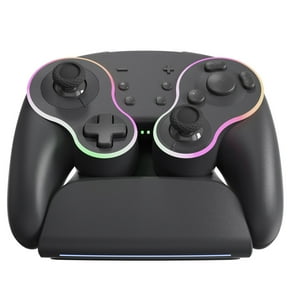 Controlador Inalámbrico Aaronmei Rgb 6 Ejes Vibración Doble Motor Turbo Programable Negro