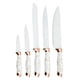 thumbnail image 3 of Set 8 Cuchillos De Cocina Marmoleado Base Giratoria Blanco Dorado, 3 of 3