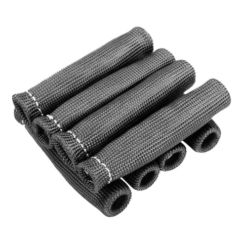 Ioensy - 8 Uds. Botas De Cable De Bujía Cubierta De Protección Térmica De Envoltura Universal Negro De Alto Rendimiento