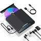 thumbnail image 1 of External CD/DVD Drive For Laptop, 7 In 1 USB 3.0 DVD Player Portable CD/DVD Burner, CD ROM External DVD Drive For Laptop Compatible With Laptop Desktop PC Windows 11/10/8/7 Linux Mac OS, 1 of 2