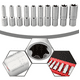 thumbnail image 2 of Kit Juego Dados Largos Poligonales Cuadrante 1/2 10 Piezas Gris, 2 of 3