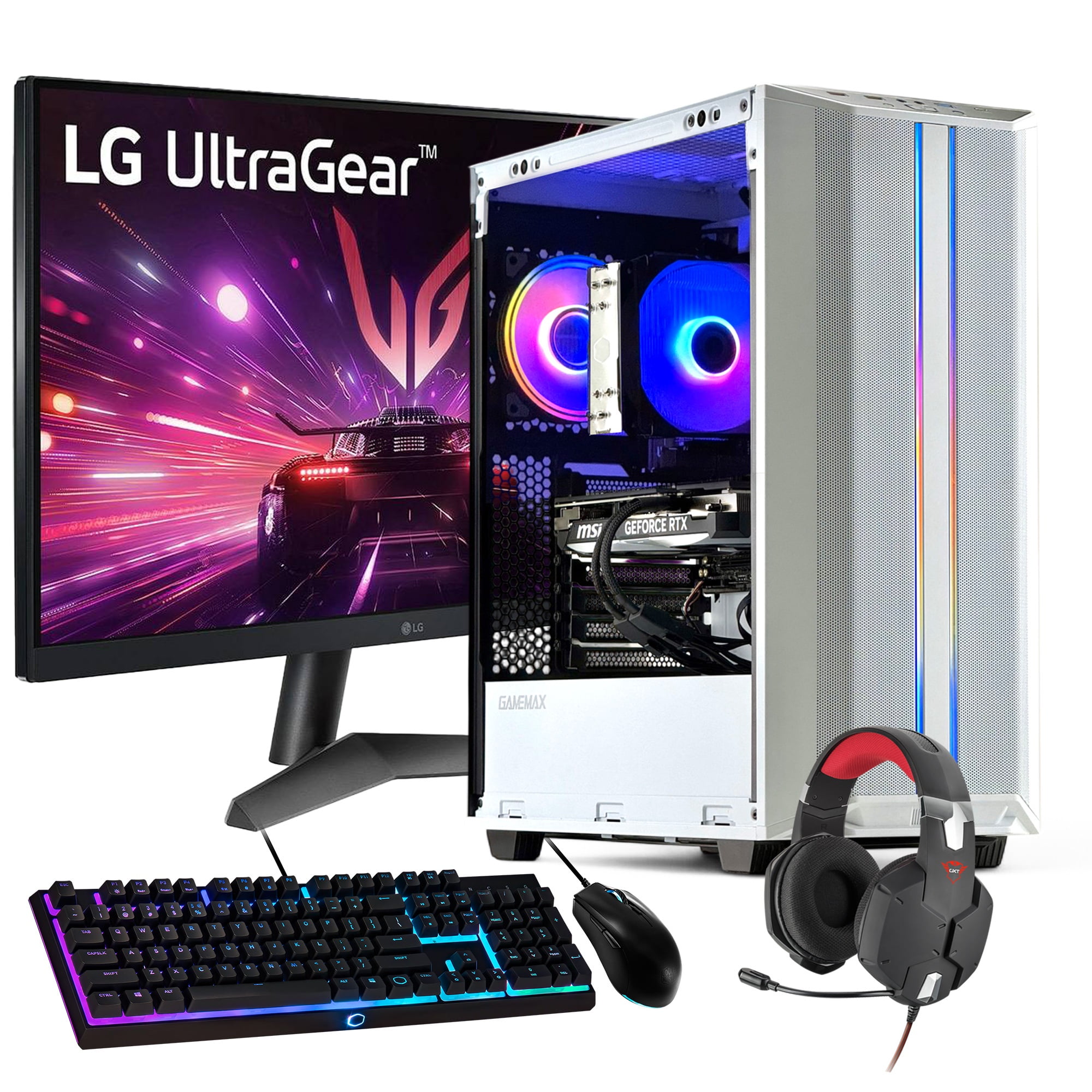 Hyperpc.cl - Pc Gamer Blanco + Monitor 24 + Perif: Amd Ryzen 5 5600xt 32gb 1tb Rtx 3060