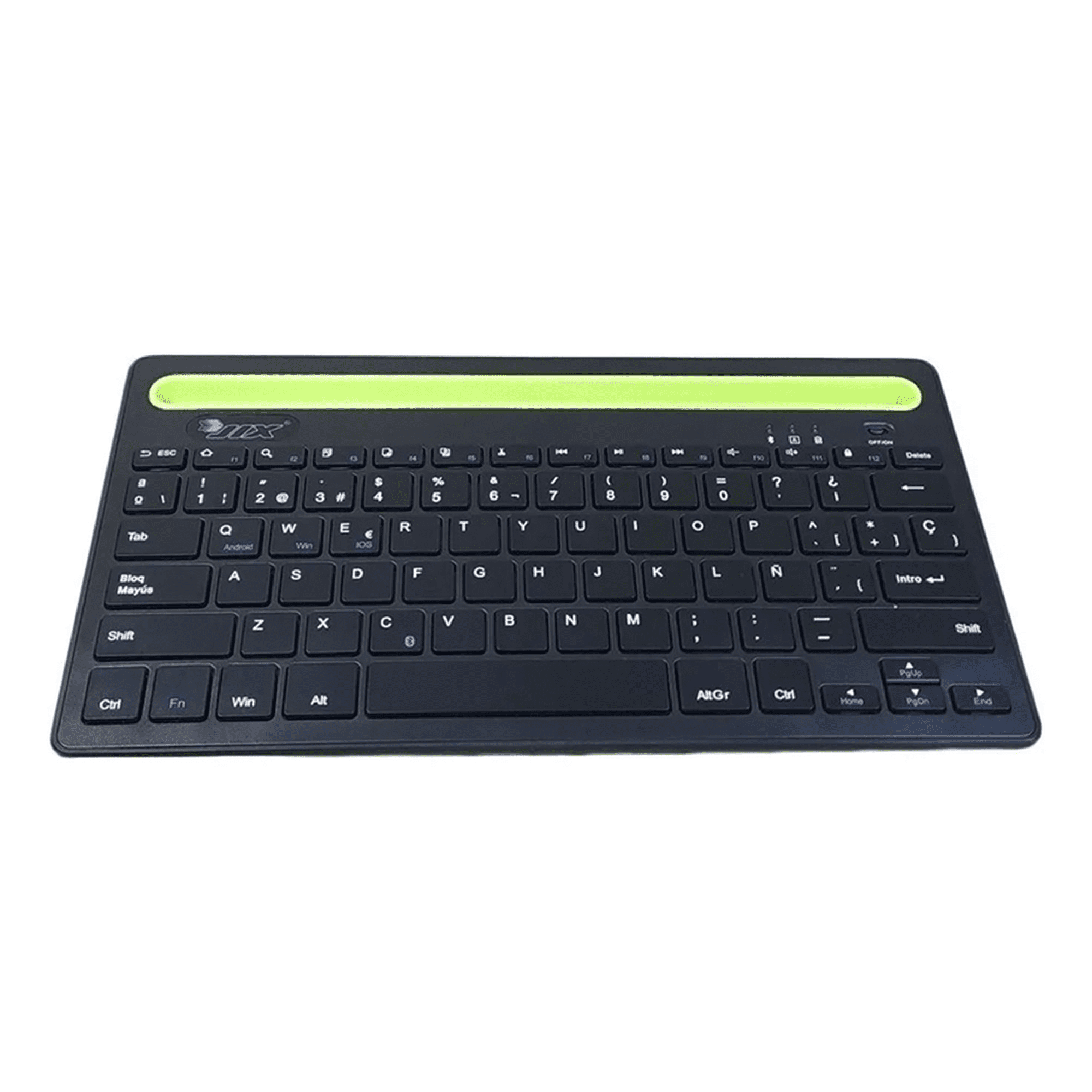 Genérico - Teclado Multidispositivo Bluetooth Recargable 78 Teclas Negro