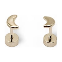 Tiana Joyas - Aros De Forma De Luna De Plata 925