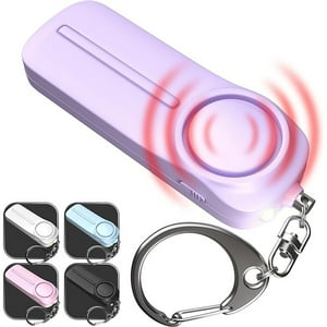 Veatool - Llavero De Seguridad Con Alarma 130Db Y Luz Led - Autodefensa Y Emergencia - Protección Ideal Para Mujeres - Color Morado