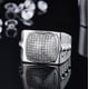 thumbnail image 5 of Anillos de Moissanita Hip Hop con Acabado iced out Color D/ E VVS1 Anillos de Plata Esterlina S925 con Diamantes Pavé Anillos de Moissanita Meñique para Hombre, 5 of 8