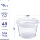 thumbnail image 2 of Contenedores de almacenamiento de alimentos GUSTO de plástico de 16 oz con tapas herméticas, 2 of 6