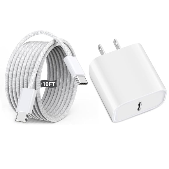 Cargador + USB C de 20W + Cable USB C a Tipo C de 60W para iPhone 17