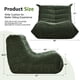 thumbnail image 2 of Sillón puff Hobestluk de espuma viscoelástica verde tipo chenilla, 2 of 9