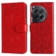 thumbnail image 1 of Funda tipo cartera FOXDOCK para OnePlus 12 , diseño girasol en relieve, cuero PU, cierre magnético, soporte y tarjetero, 1 of 5