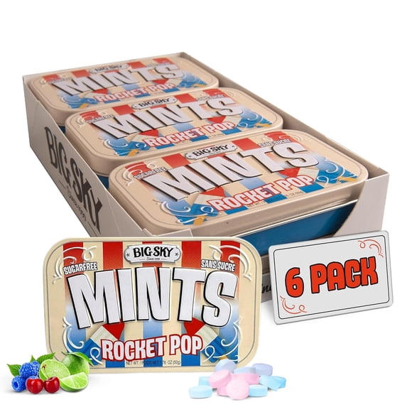 Mentas Rocket Pop 6 X 30 G