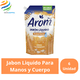 thumbnail image 3 of Jabon Liquido Para Manos y Cuerpo Humectante Avena y Almendra Arom 750 ml Pack 6 Unidades, 3 of 3
