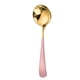 thumbnail image 1 of XmhyTop 4 piezas Cucharas Redondas de Acero Inoxidable Oro Rosa, 15.8*4.3cm - Ideal para Sopas, Guisos y Servicio Elegante en Hogar y Restaurantes, 1 of 5