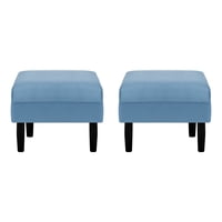 Bodevir - Set Pouf Sky 1C Felpa 00 Azul Petroleo