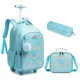 thumbnail image 1 of Children's Rolling Backpack Set Wheeled Schoolbag Kids Backpack with Insulated Lunch Bag and Pencil Case for Boys and Girls, 1 of 3