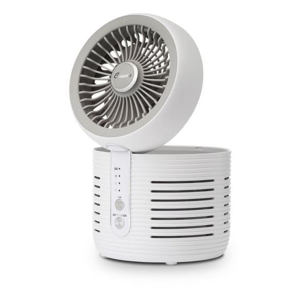 Purificador de aire y grúa con ventilador de escritorio 2 en 1 para oficina y dormitorio