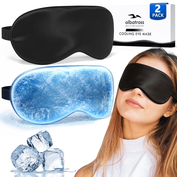 Mascarilla de Enfriamiento para los Ojos Albatross Health New England - Pack de 2 - Negro