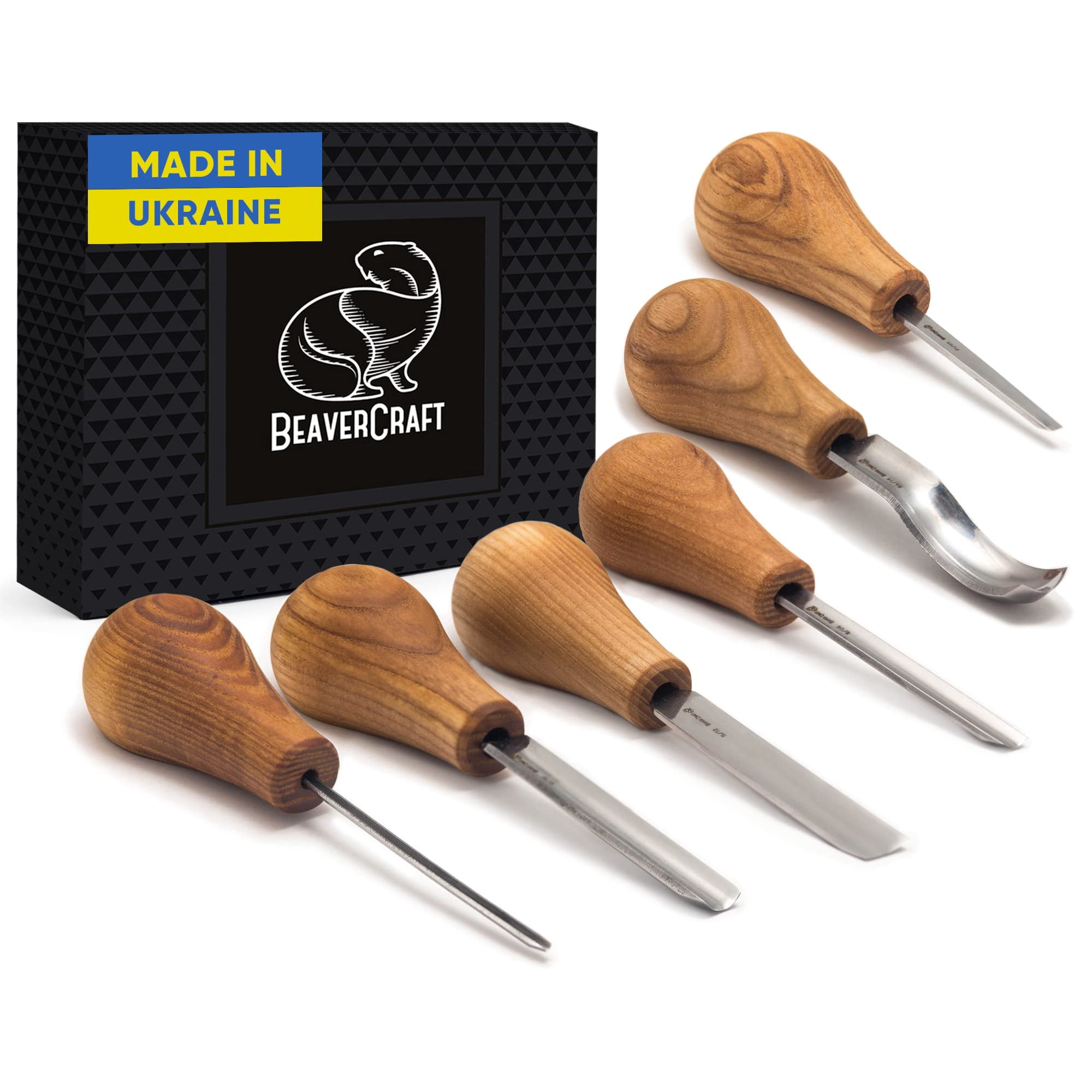 Juego De 6 Piezas, Gubias Y Cinceles Para Tallar Madera, Beavercraft Sc05