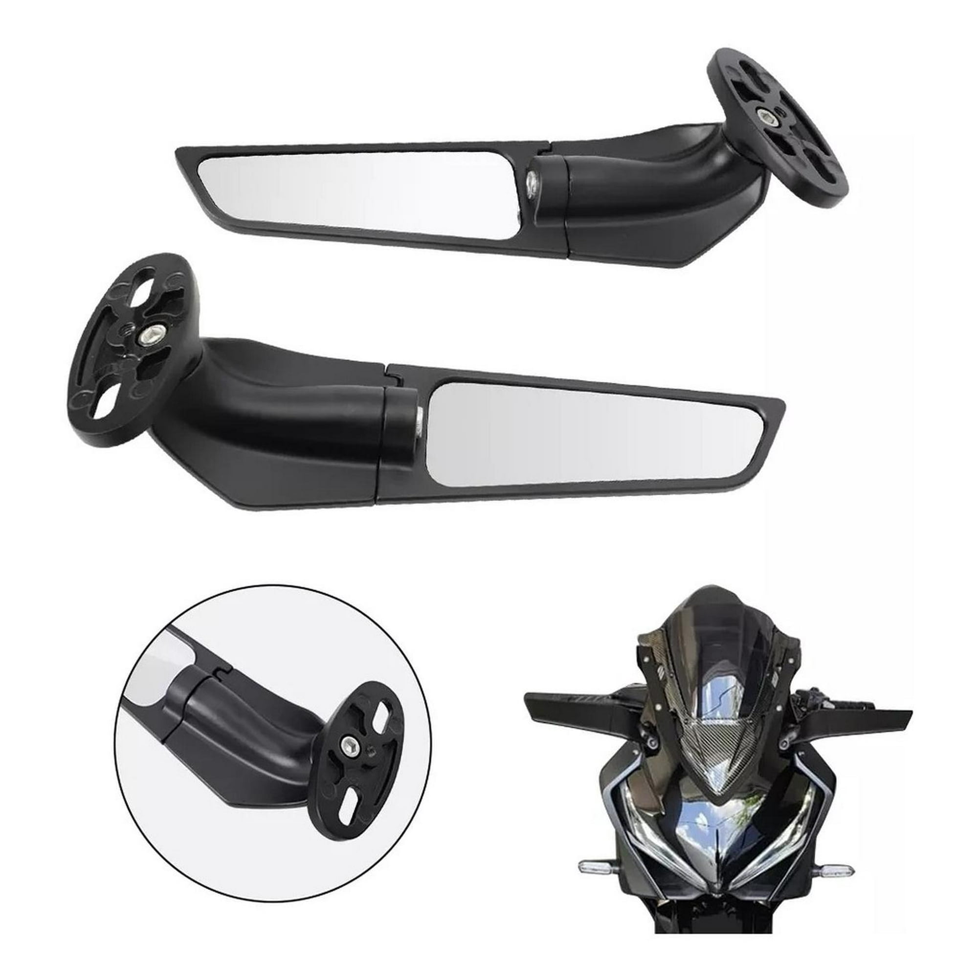 Genérico - Espejos Para Moto Deportivas Universal Tipo Alerón