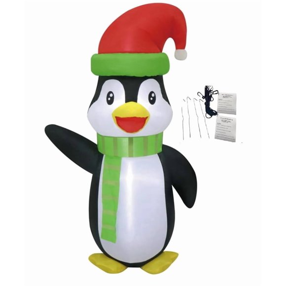 Pinguino Inflable Navideño PITCHING PIGEON 107 cm con Luces LED