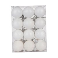 Magideal - 24 Piezas Bolas Colgantes Navideñas Decorativas Colgantes Árbol Navidad Ornamentos Reutilizables Resistentes Para Decoración Fiesta Cumpleaños Celebra Blanco
