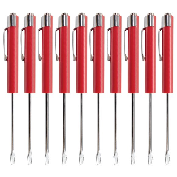 Destornillador Earthtec de 14 cm con punta plana magnética – paquete de 10