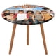 thumbnail image 1 of The Sandlot-theme Fitted Round Tablecloths Elastic Edged Table Covers Waterproof Table Cloth for Kitchen Holiday Party Tables Decor 150cm, 1 of 6