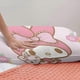 thumbnail image 3 of Juego de ropa de cama de dibujos animados de anime Pink My Bunny Melody para niños y niñas, funda nórdica y fundas de almohada de algodón, 3 piezas, tamaño Queen, anime Waii, 3 of 3