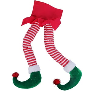 Patas De Peluche De Elfo Navideño Para Árbol De Navidad, 20 Cm, Waenerec