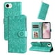 thumbnail image 2 of Funda tipo cartera FOXDOCK para iPhone 16e , diseño girasol en relieve, cuero PU, cierre magnético, soporte y tarjetero, 2 of 5
