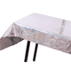 thumbnail image 4 of Paquete de 2 manteles de aluminio de 1 m x 2,7 m, de plástico brillante, para decoración de mesas de fiesta., 4 of 5
