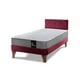 thumbnail image 2 of Cama Europea Zen Best 1.5 Plaza Colchon Resortes Base Dividida + Respaldo Tela Burdeo, 2 of 7