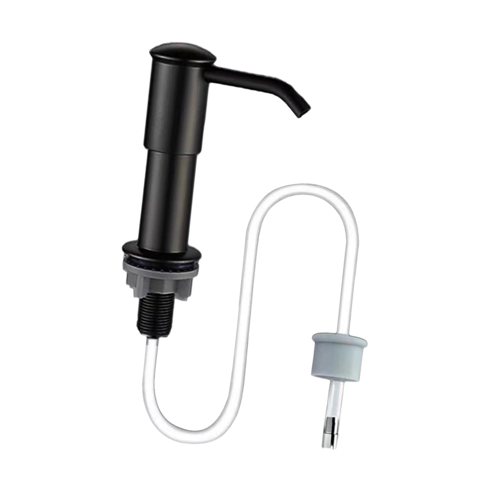 Magideal - Cabezal De Bomba Dispensadora De Jabón De Cocina, Bomba De Jabón Líquido Con S De Tubos De Extensión Para El Hogar, Baño, Fregadero De Cocina , Negro