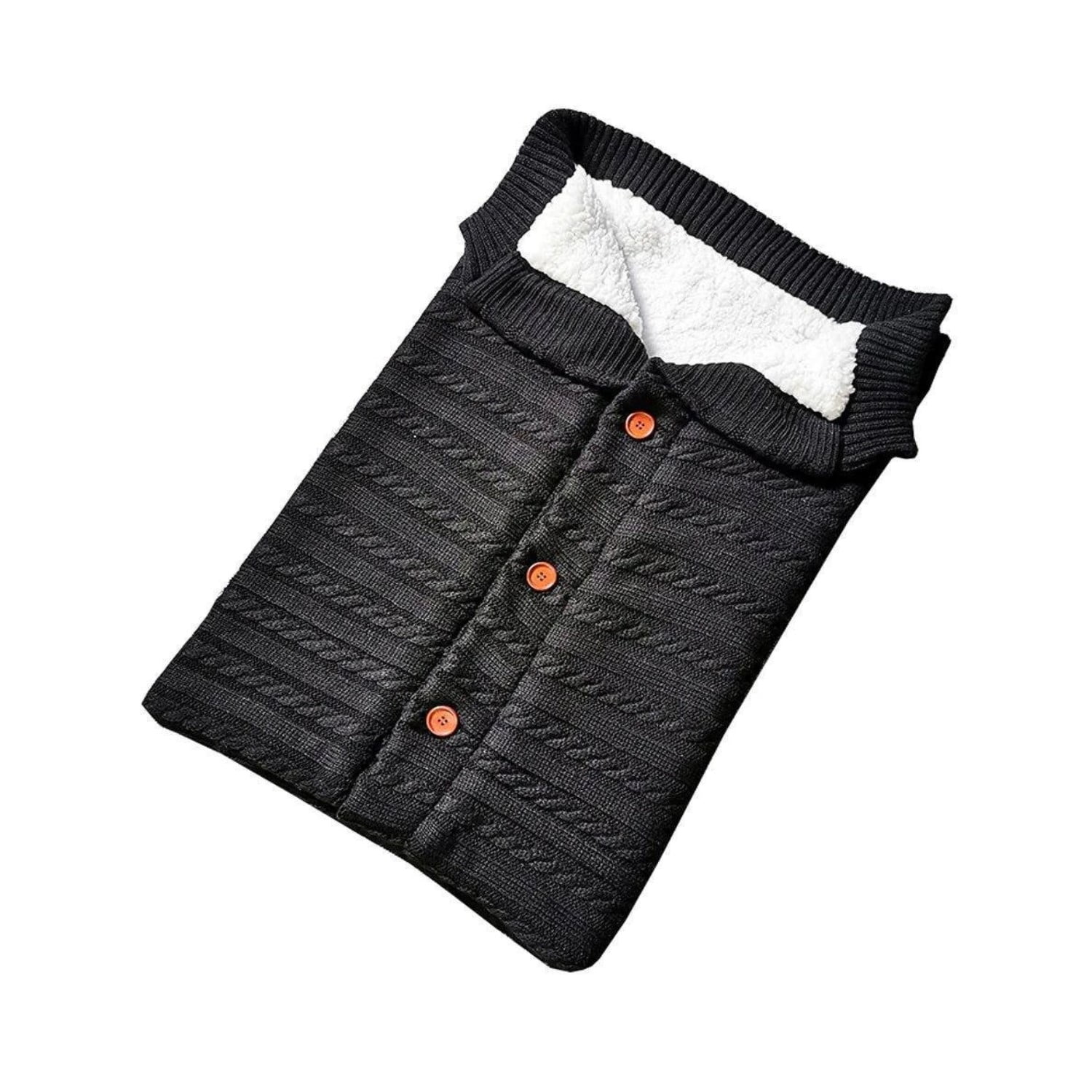 Mundo Online - Saco De Dormir Manta Para Bebe Recién Nacido Ultrasuave Negro