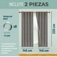 thumbnail image 2 of Cortinas Blackout 2 Paños 140x220 Lino Doble Faz Gris marengo, 2 of 3