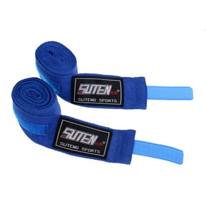 Genérico - La Mano Del Boxeo Del Algodón 2Pcs Envuelve Los Vendajes Guantes Internos Muay Tailandeses Del Mma Azules