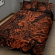 thumbnail image 2 of Hawaii Shark Juego de Cama Colcha Polinesia Estampado Naranja Versión LT01, 2 of 3