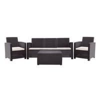 Sanchia - Juego Terraza Álamo Triple Chocolate 5 Personas