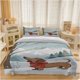 thumbnail image 1 of 3pcs Winter Dachshund Themed Bedding Set Duvet Cover and Pillowcase Set Soft and Comfortable, 1 of 5