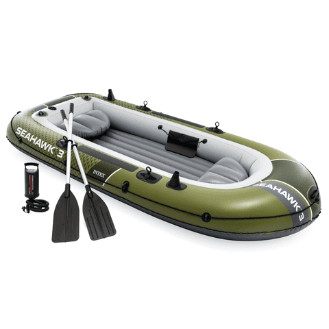 Bote Inflable Intex Seahawk 3 Set Capacidad 360 Kg + Remos + Inflador