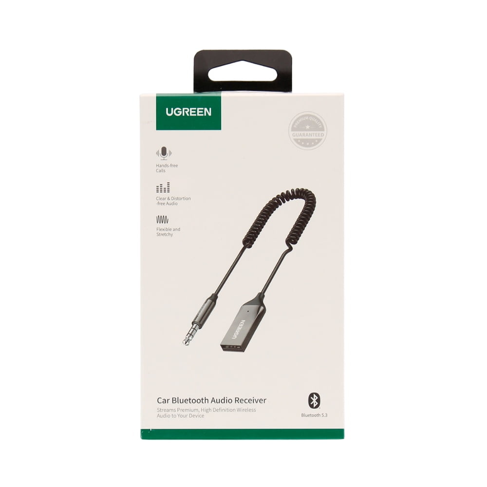 Ugreen - Receptor Audio Automovil Bluetooth 5.0 Plug 3.5mm /power Usb-a Cm309
