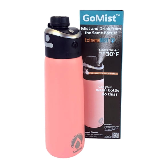 Botella de Agua con Nebulizador y Bebida | Refrigeración Personal Recargable | 25 oz