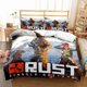 thumbnail image 1 of Rust Game Logo Printed Bedding Set Duvet Cover Bed Set Quilt Cover Pillowcase Comforter Boys Adult Bedding Set Bed Sheets, 1 of 5