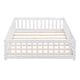 thumbnail image 3 of full Size Floor Bed with Door,Solid Wood Platform Bed Frame with Fence,Suitable for children,Pine Wood,White, 3 of 3