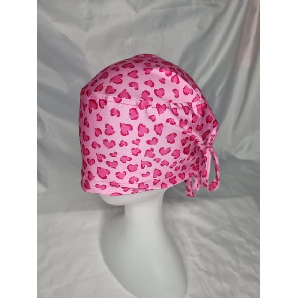 Gorro Clínico Lycra corazones fucsias