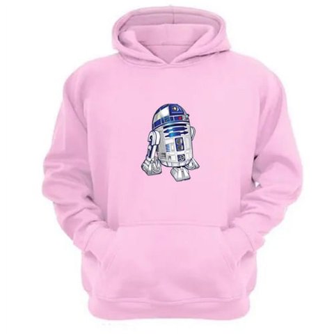 Genérico - Polerón Canguro Robot Redondo Sw Rosa Talla S Unisex